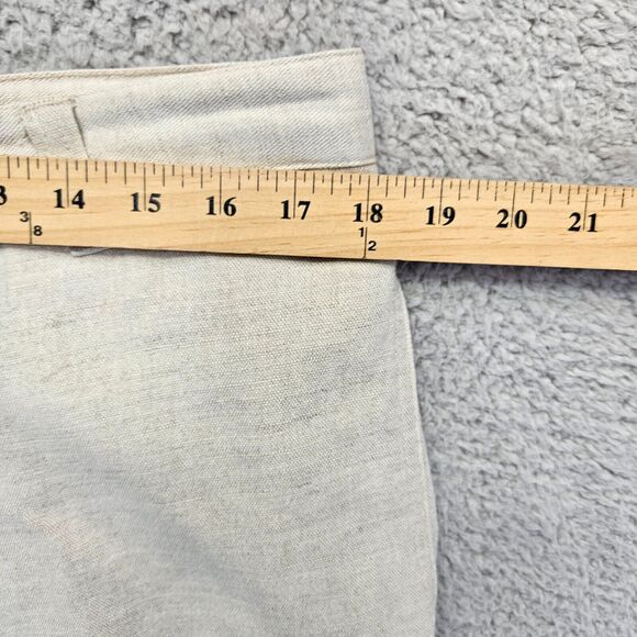 Dockers Khakis Pants Mens 36x32 Beige Stonewashed Linen Relaxed Fit Flat Front - Picture 3 of 12